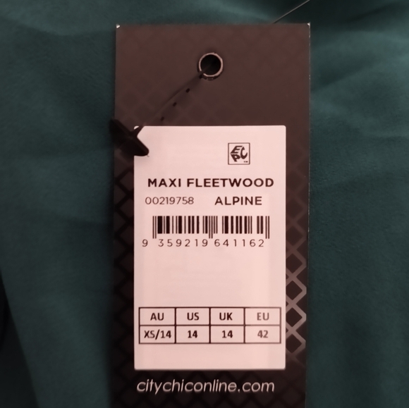 New Elegant Teal Wrap Dress / Size 14 - Picture 6 of 10